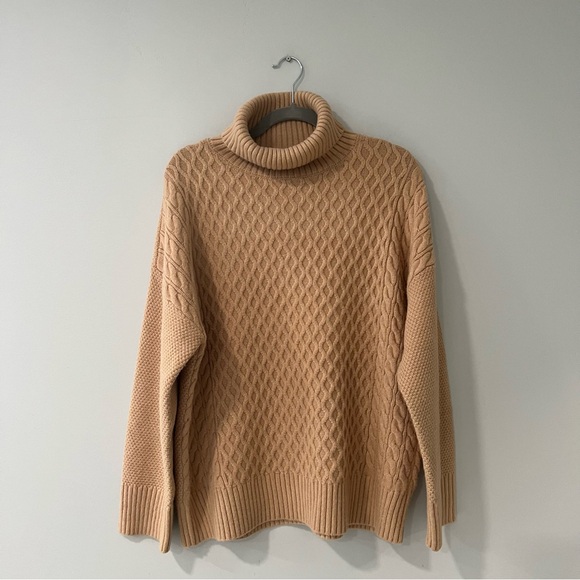 Ann Taylor Mixed Cable Turtleneck Sweater L - Picture 3 of 6